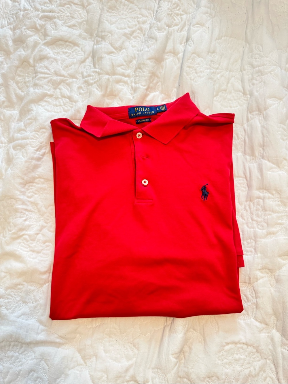Ralph Lauren Red Polo with Navy Pony